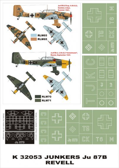 Montex Paint Masks Ju-87B Stuka 1/32 for Revell