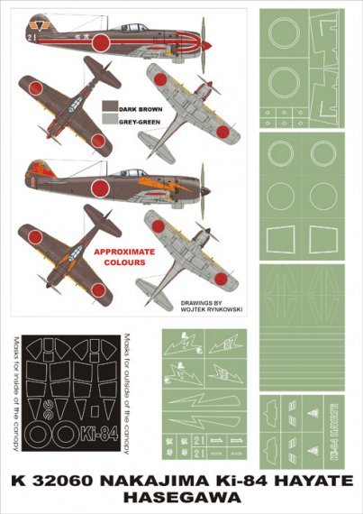 Montex Masques Nakajima Ki-84 Hayate 1/32 Hasegawa