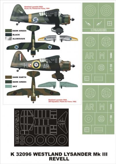Montex 1/32 Westland Lysander Mk.III Masques Revell