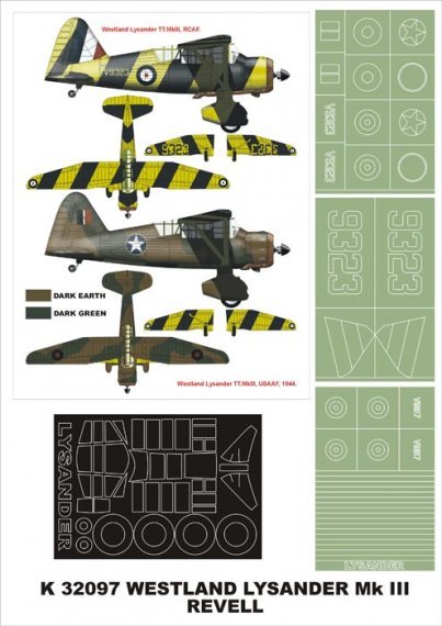 Montex Maschere Westland Lysander Mk.III 1/32 per Revell