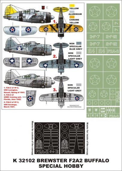 Montex Masques Brewster F2A-2 Buffalo 1/32 Czech/Special