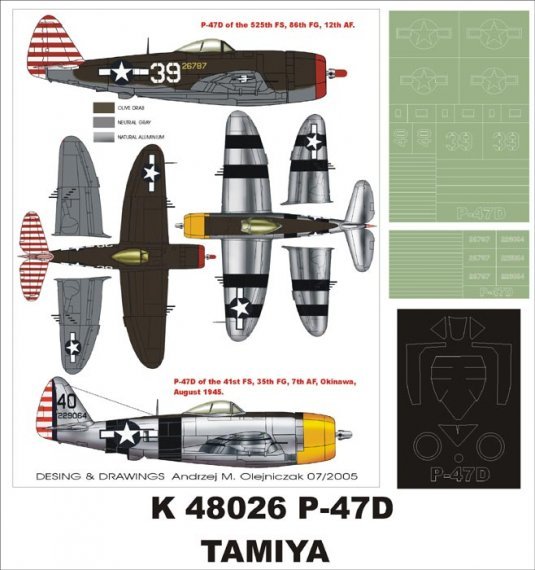 Montex Masques P-47D Thunderbolt Bubbletop 1/48 Tamiya