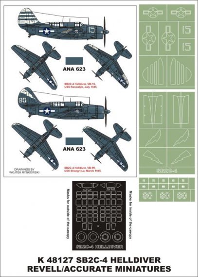 Montex Masques Curtiss SB2C-4 Helldiver 1/48 Revell