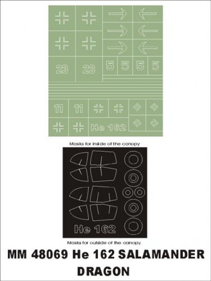 1/48 Heinkel He-162A-2 Salamander masks