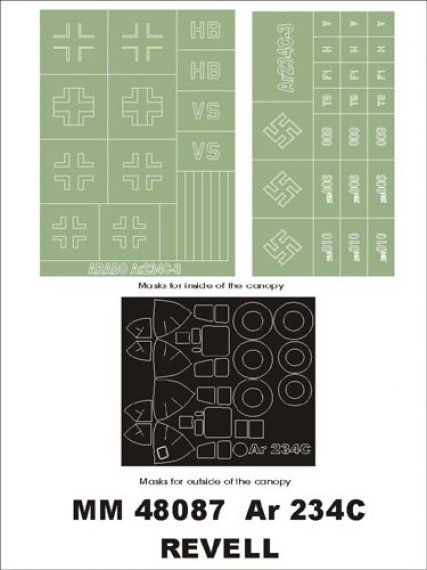 Montex 1/48 Arado Ar-234C Masques Revell