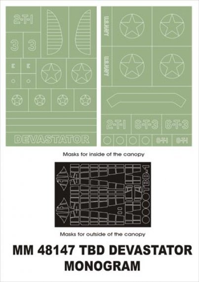 Montex 1/48 Douglas TBD-1 Devastator Maschere Vernice