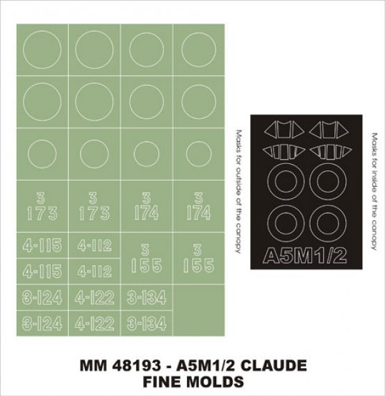Maschere vernice Mitsubishi A5M Claude 1/48