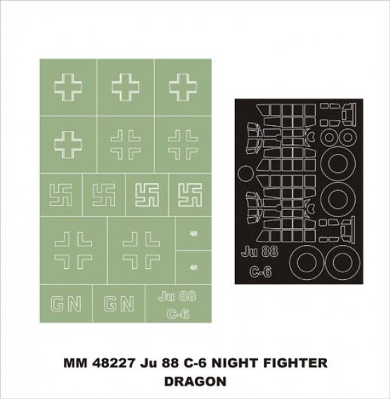 Maschere Montex 1/48 Ju-88C-6 Night Fighter canopy