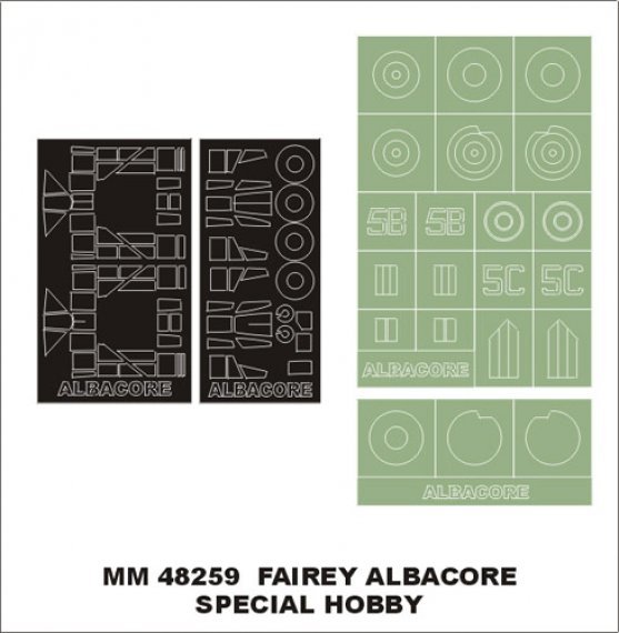 Montex 1/48 Fairey Albacore Mk.I Lackiermasken