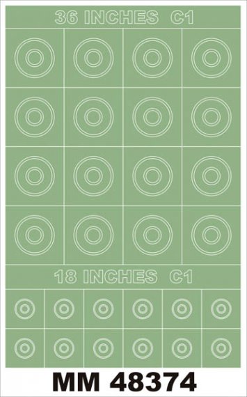 1/48 Raf Roundels Type C1 insignia and markings masks for