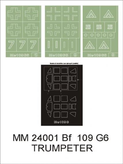 Montex 1/24 Bf-109G-6 Maschere Canopy e Insegne