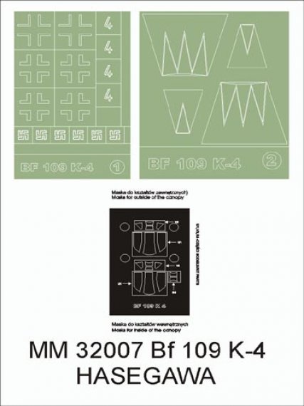Montex Maschere Bf-109K-4 1/32 Hasegawa Cockpit