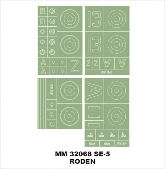 Montex 1/32 Insignia and Markings Masks S.E.5a Fighter
