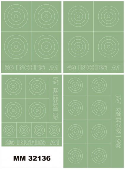 1/32 Raf Roundels Type A1 insignia and markings masks for