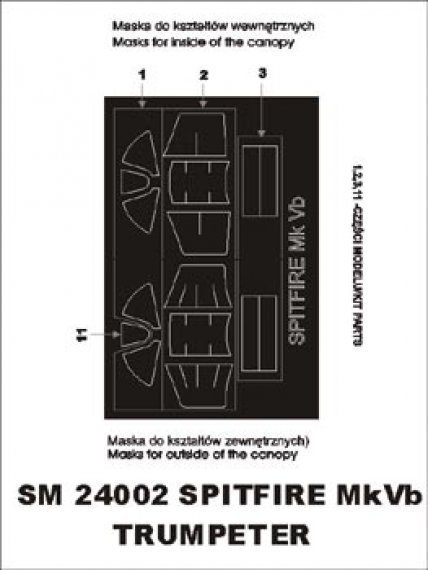 Spitfire Mk.VB Maskierfolien 1/24 Montex Trumpeter