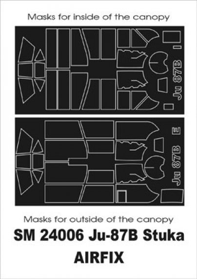 Masques peinture Junkers Ju-87B Stuka 1/24 Montex