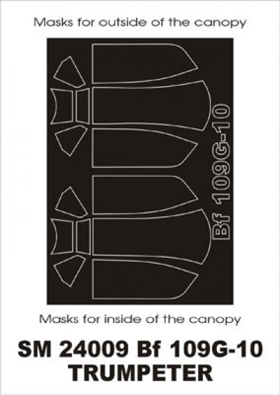 Montex Bf-109G-10 Canopy Frame Paint Masks 1/24 Trumpeter