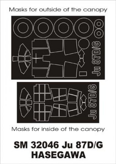 Montex Canopy Frame Paint Masks Ju-87D/G Stuka 1/32