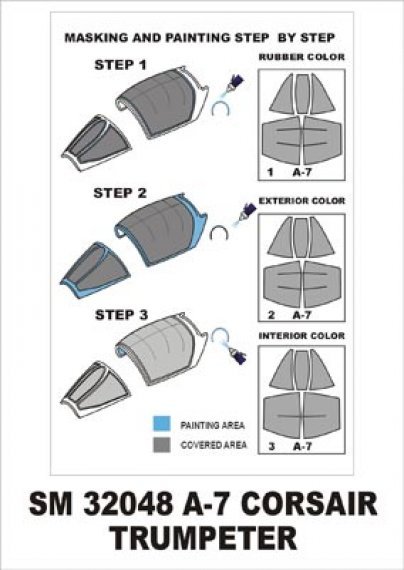 Maschere pittura Montex canopy A-7D/A-7E 1/32