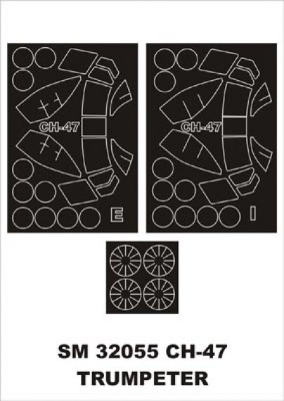 Masques peinture CH-47 Chinook 1/35 Trumpeter