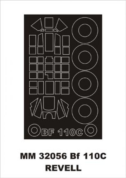 Montex 1/32 Bf-110C Canopy Frame Paint Mask Exterior