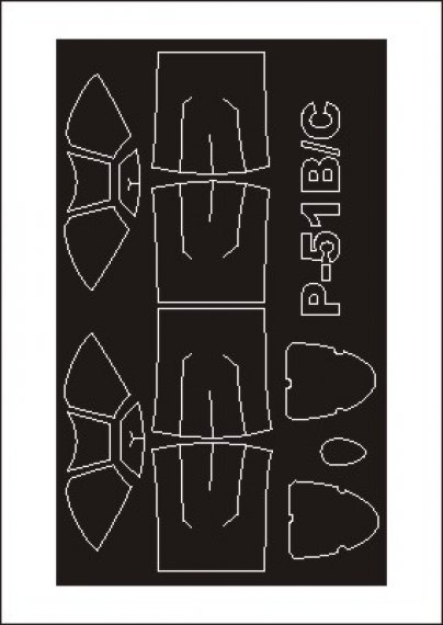 Montex 1/32 P-51B Malcolm Hood Canopy Frame Paint Masks