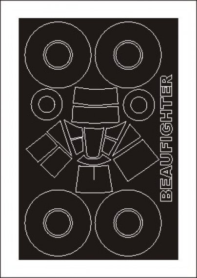 Montex 1/32 Bristol Beaufighter Mk.IF canopy frame paint mask