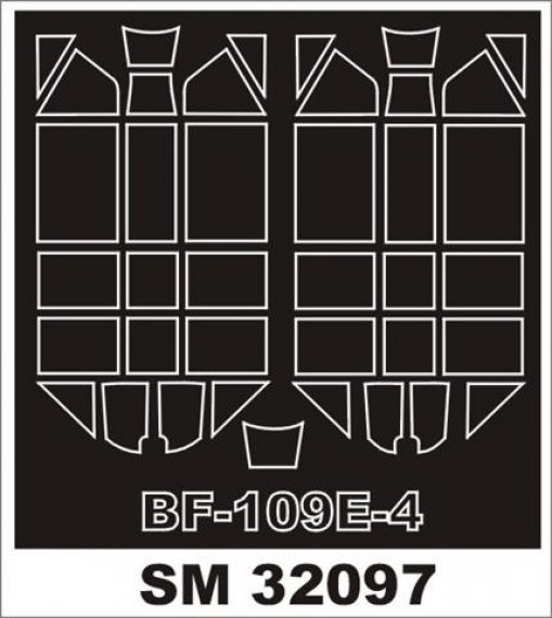 Masques Montex 1/32 Bf-109E-4 Cadre Verri�re Eduard