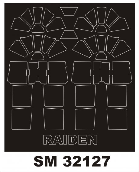 Masques peinture verri�re Mitsubishi J2M3 Raiden 1/32