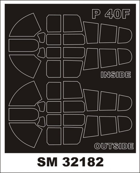1/32 Curtiss P-40F Warhawk masks