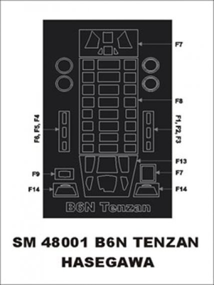Montex 1/48 Maschera Canopia Nakajima B6N Tenzan
