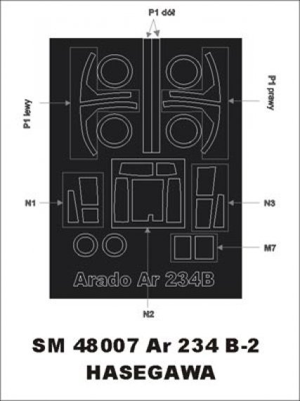 Montex 1/48 Maschera Arado Ar-234B-2 Hasegawa