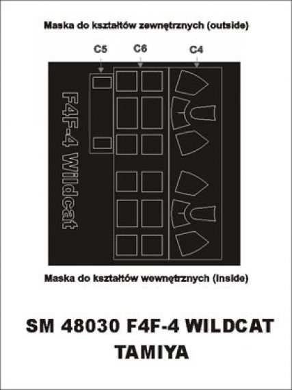 Maschere Montex F4F-4 Wildcat 1/48 per Tamiya