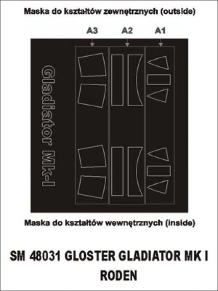Canopy Frame Paint Masks Gloster Gladiator Mk.I 1/48