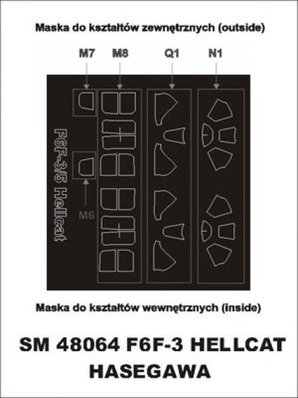 Montex 1/48 F6F-3 Hellcat Lackiermasken Rahmen