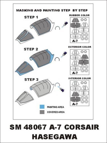 Montex Maschera Canopy A-7D/A-7E Corsair 1/48