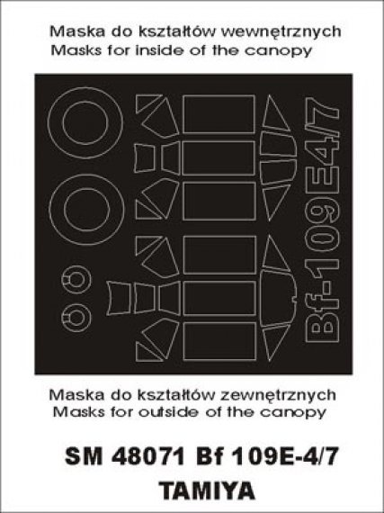 Montex 1/48 Bf-109E-4 Canopy Frame Paint Masks