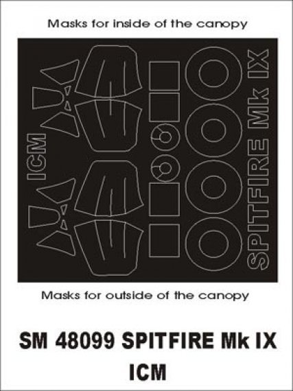 Maschere vernice Spitfire Mk.IX 1/48 Montex