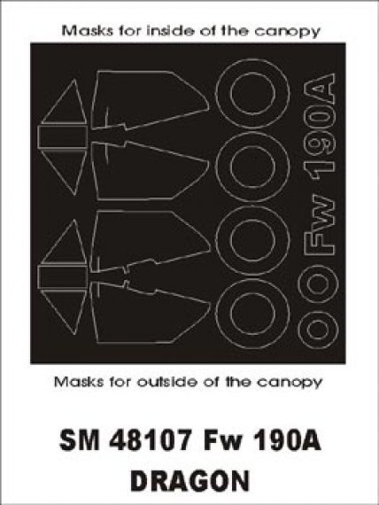 Montex Masques Vernis Fw-190A 1/48 Dragon Drami