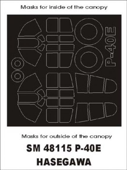 Montex Paint Masks Canopy P-40E Kittyhawk 1/48