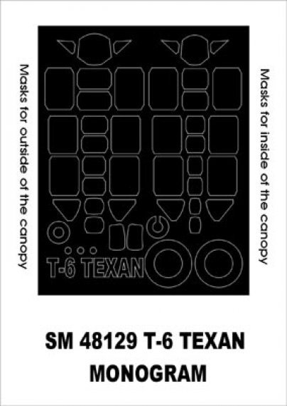 Lackiermasken Canopy T-6G Texan 1/48 Montex