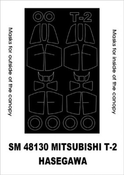 Montex 1/48 Mitsubishi T-2 Canopy Frame Paint Masks