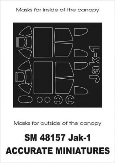 Montex Yak-1 1/48 Canopy Frame Paint Masks