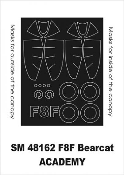 Montex 1/48 F8F-1/2 Bearcat Maschere Cornice Abitacolo