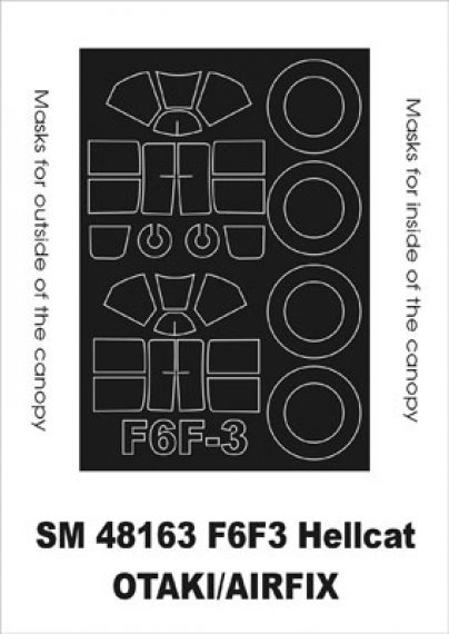Lackiermasken F6F-3 Hellcat 1/48 Montex