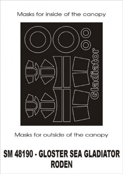 Montex 1/48 Gloster Sea Gladiator Masques Cadre Verri�re