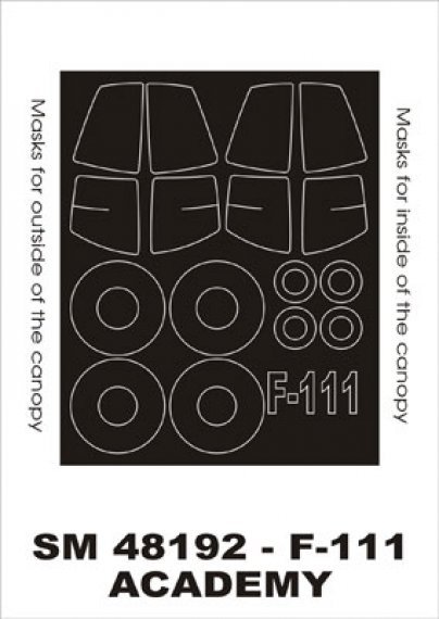 Montex 1/48 F-111 Maschere Cornice Canopy Academy