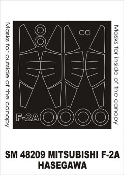 Montex 1/48 Maschere F-2A Hasegawa Cornice Vetrino
