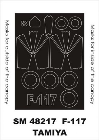Montex 1/48 F-117 Maschere Cornice Plexiglass Interno Esterno