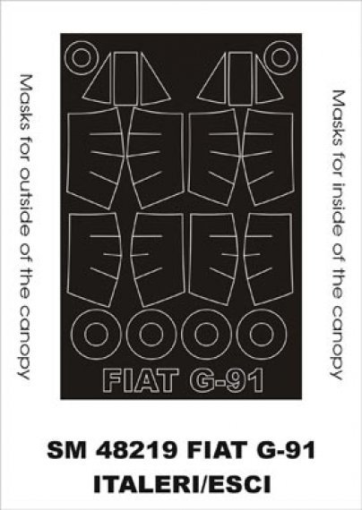 Montex 1/48 Fiat G.91 Canopy Frame Paint Masks